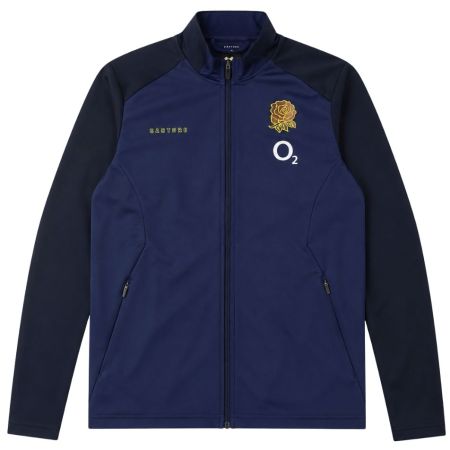 Veste Anthem Angleterre Rugby rhodonite bleu maritime Castore col haut