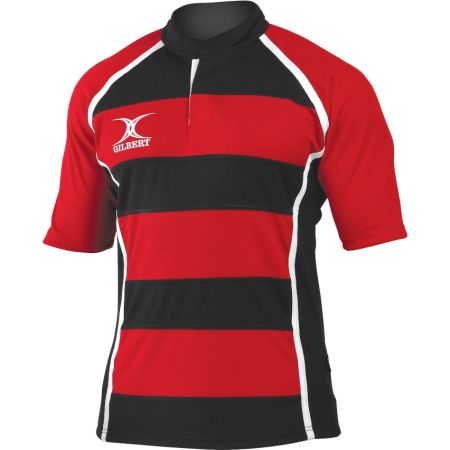 Maillot Rugby Entrainement X Act II Noir Rouge - Gilbert