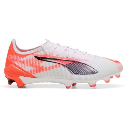 Chaussures Rugby Ultra 5 Ultimate FG Crampons Terrain Sec Blanche/Rouge - Puma