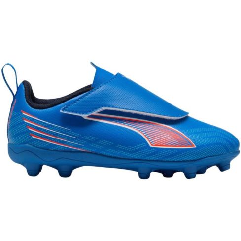 Chaussures Rugby Enfant Ultra 6 Play V FG/AG Crampons Moulés Terrain Sec Bleu Orange - Puma