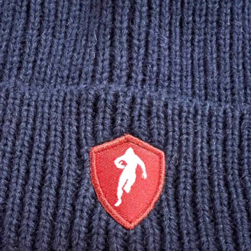 Bonnet Pompon Amovible Bleu Marine - Ruckfield