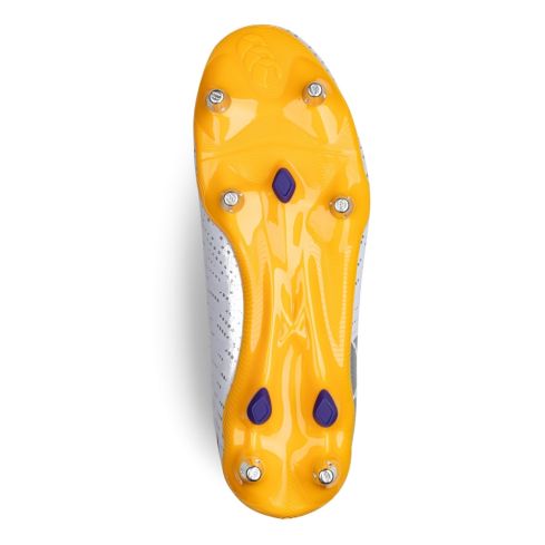 Chaussures Rugby Speed Infinite Pro SG Crampons Hybrides Tout Terrain Jaune/Blanc - Canterbury