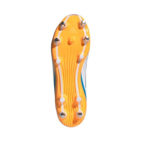 Chaussures Rugby RS15 SG Hybrides Blanc Bleu Orange - Terrain Gras - Adidas