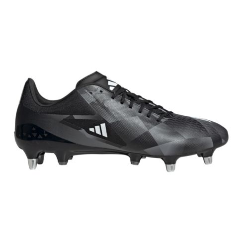 Chaussure de rugby vissées Adizero RS15 Pro Black / Cloud White / Grey Terrain gras - Adidas