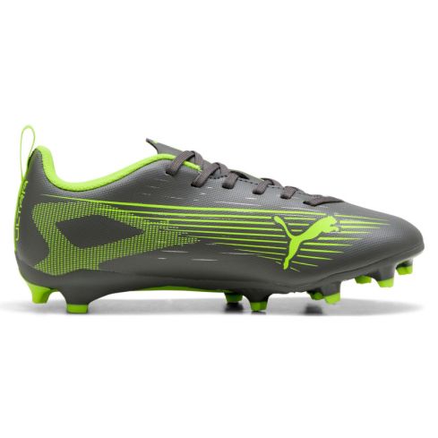 Chaussures Rugby Enfant Ultra 5 Play FG/AG Crampons Moulés Terrain Sec Gris/Vert - Puma