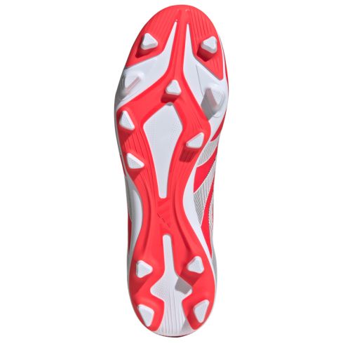 Chaussures Rugby Predator Club FG/MG Crampons Moulés Terrain Sec Rouge/Blanc - Adidas