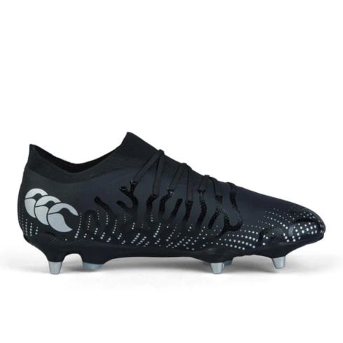 Chaussures Rugby Speed Infinite Pro SG Crampons Hybrides Tout Terrain Noir/Argenté – Canterbury