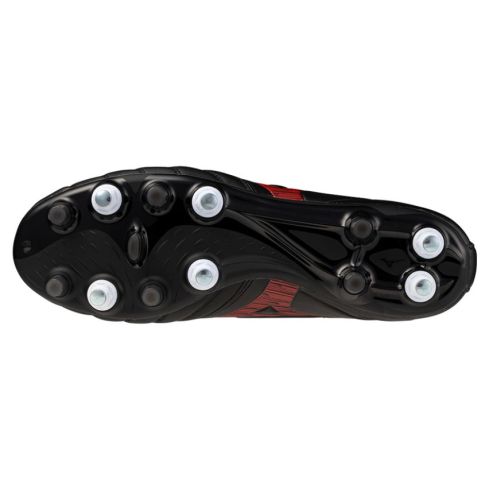 Chaussures Rugby Morelia Neo IV Pro Mix Crampons Hybrides Terrain Mixte Noir et Rouge - Mizuno