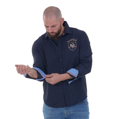 Chemise Manches Longues France Bleu Marine - Ruckfield
