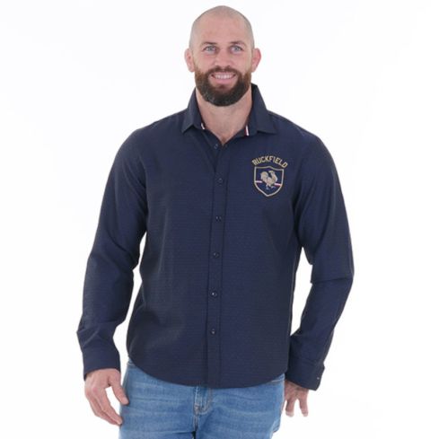 Chemise A Manches Longues France Bleu Marine - Ruckfield