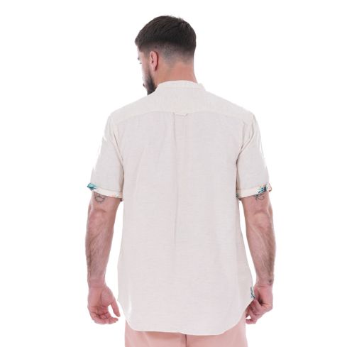 Chemise à manches courtes blanc cassé Palm Beach - Ruckfield
