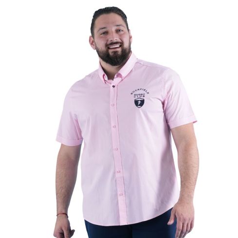 Chemise à manches courtes rose Rugby Club -Ruckfield