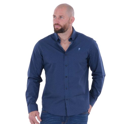 Chemise à manches longues "ligne City" Bleu marine - Ruckfield