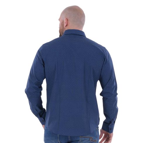 Chemise à manches longues "Ligne City" Bleu marine - Ruckfield