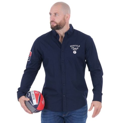 Chemise marine manches longues French Rugby Club - Ruckfield