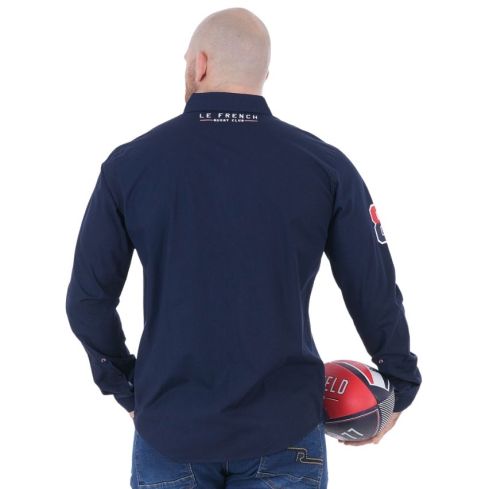 Chemise marine manches longues French Rugby Club - Ruckfield