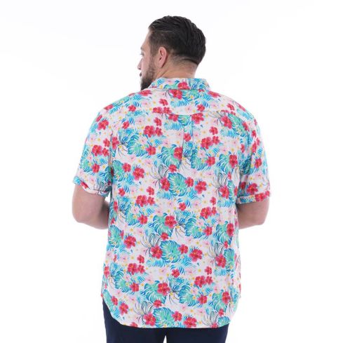 Chemisette Tropical Rugby blanche à imprimé - Ruckfield