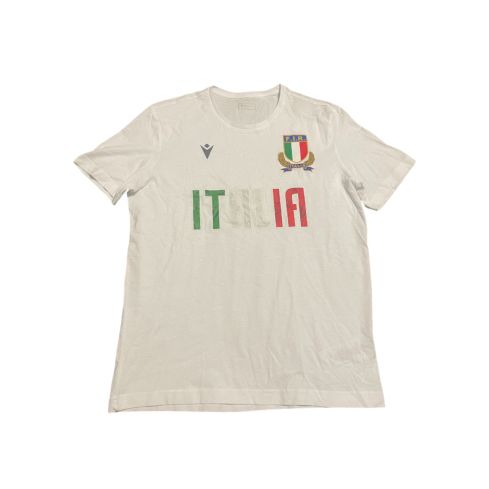 T-Shirt Rugby Italie Blanc - MACRON