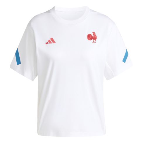 T-shirt Rugby Femme France 2024/2025 Blanc - Adidas