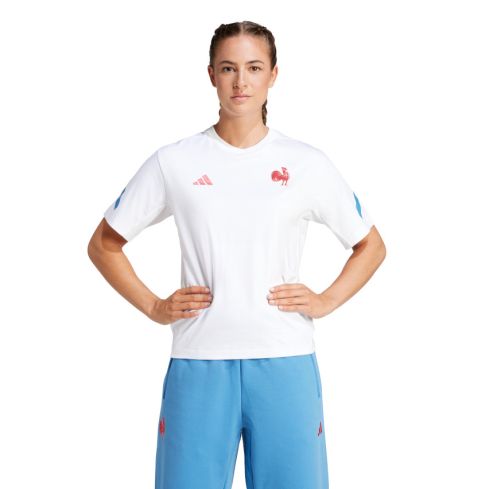 T-shirt Rugby Femme France Blanc - Adidas