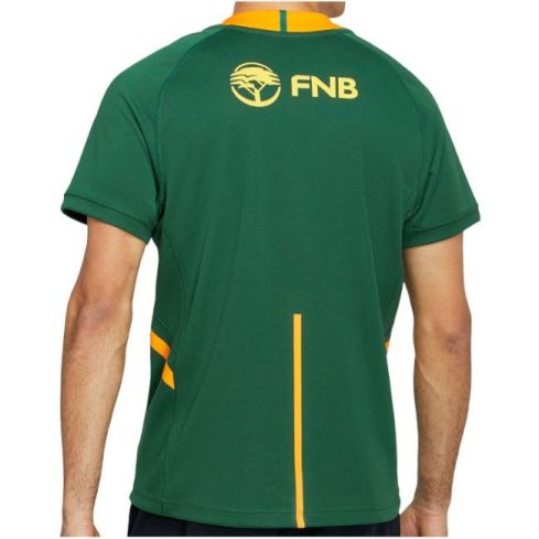 Broderie Blanche Et Verte T-Shirt Décontracté Respirant T-Shirt De Football Polo Shirt 2019 Coupe du Monde Afrique du Sud Maillot De Rugby À Domicile/Extérieur 