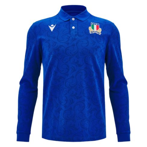 Maillot Rugby Réplica Domicile Italie Coton 2024/2025 - Macron