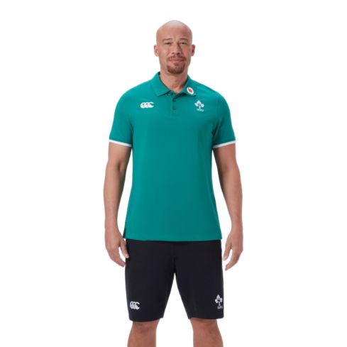 Polo Rugby Irlande Vert/Blanc - Canterbury