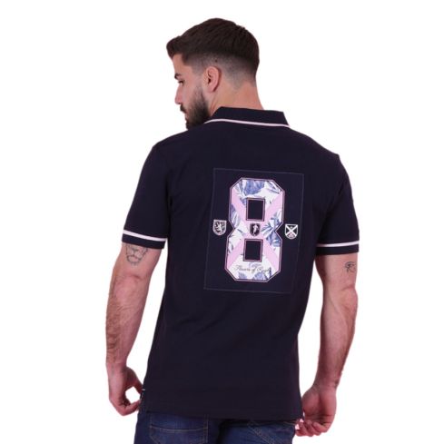 Polo Rugby Manches Courtes Flowers of Rugby Bleu Marine - Ruckfield