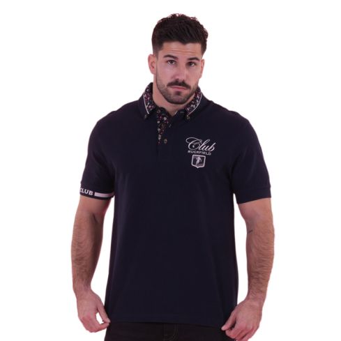 Polo Rugby Manches Courtes Club Bleu Marine - Ruckfield