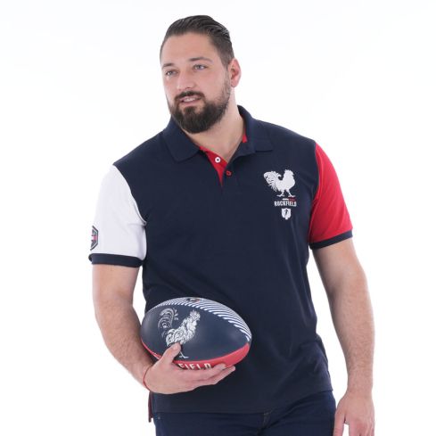 Polo French Rugby Club à manches courtes Bleu Marine - Ruckfield