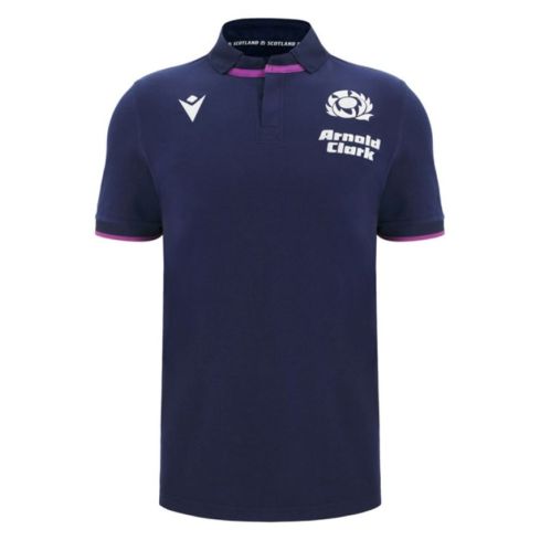 Polo Rugby Coton Écosse Domicile  Bleu Marine 2025/2026 - Macron