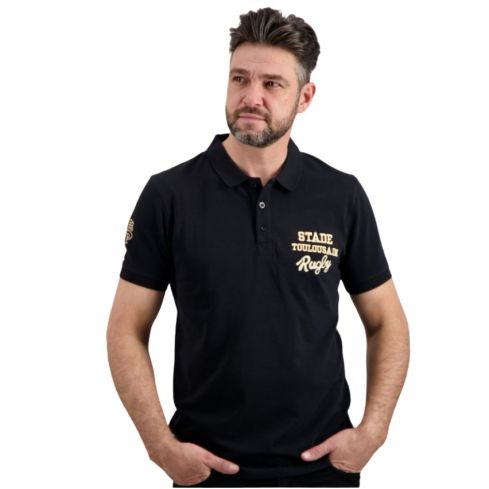 Polo Rugby Homme Times Noir - Stade Toulousain