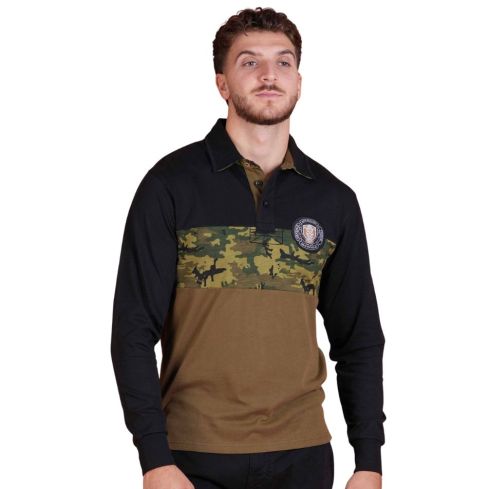 Polo Rugby manches longues multicolore Homme - Ruckfield
