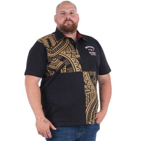 Polo Rugby Maori Manches courtes Ruckfield noir