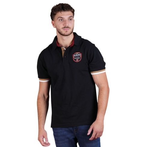 Polo Rugby Maori Manches courtes Ruckfield noir