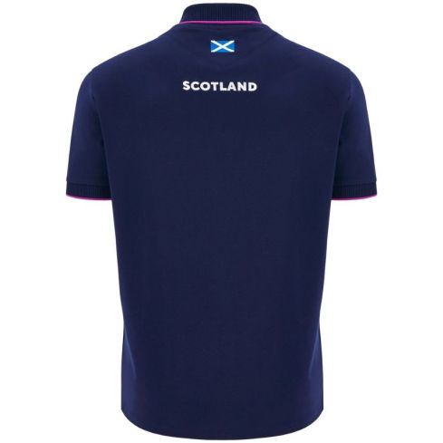 Polo Rugby Player Travel Rugby Écosse Bleu Marine 2025/2026 - Macron