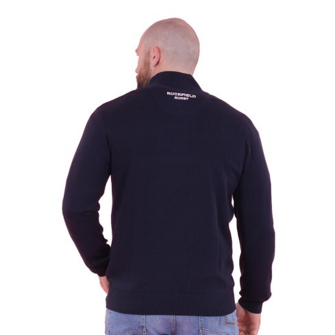 Pull Rugby col zippé Club Ruckfield bleu marine - Ruckfield