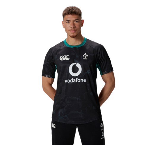 Maillot Rugby Pro Pre-Match Irlande Noir/Vert - Canterbury