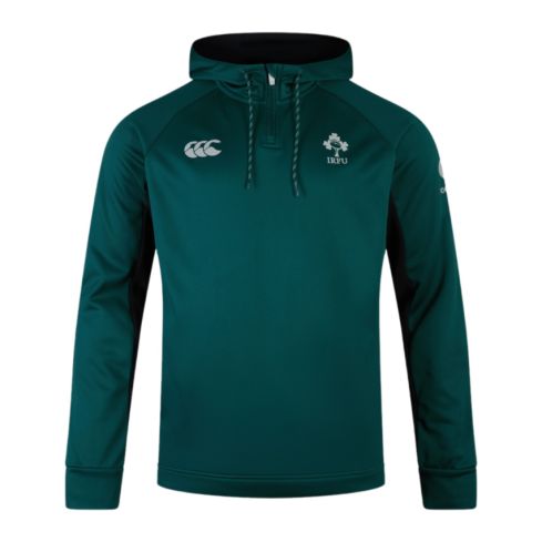 Sweat À Capuche Rugby Entrainement Zip Irlande Vert/Noir - Canterbury