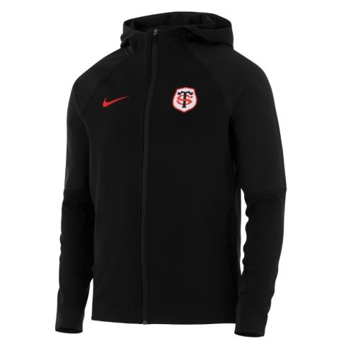 Sweat zippé capuche Rugby entraînement Stade Toulousain - Nike