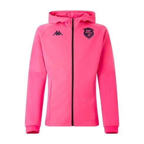 Sweat à Capuche Zippé Rugby Mequo Stade Français Rose 2025/2026 - Kappa