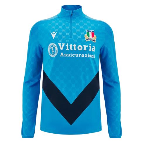 Sweat Rugby Entraînement 1/4 Zip Italie 2024/2025 - Macron