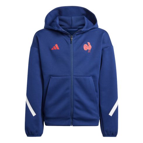 Sweat à Capuche Zippé Z.N.E Rugby France Enfant 2024/2025 - Adidas