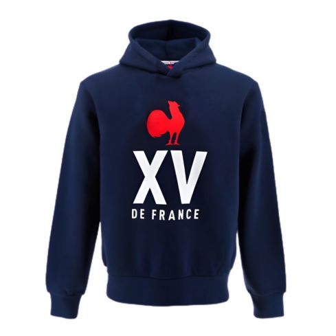 Sweat à Capuche Rugby Enfant XV de France Bleu Marine