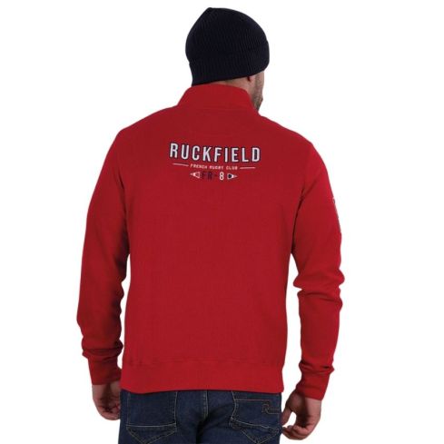 Sweat Rugby col polo French Rugby Club Rouge - Ruckfield