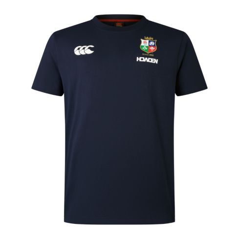 T-Shirt Rugby Jersey Coton Lions Britanniques Et Irlandais Bleu Marine - Canterbury