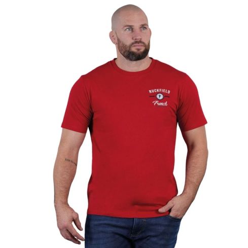 T-shirt Rugby French Club Rouge Manches Courtes 2025/2026 - Ruckfield