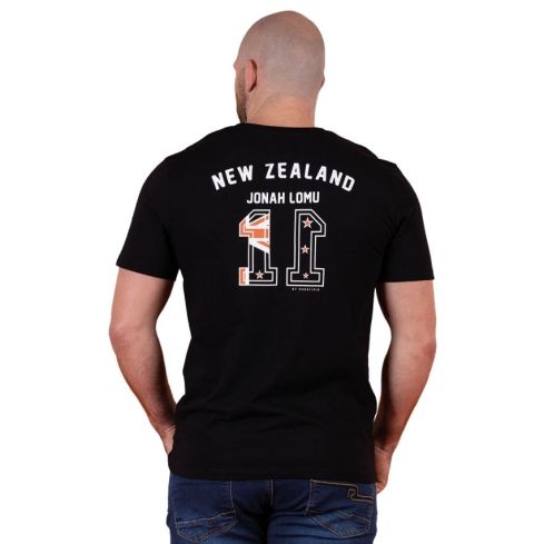 T-shirt Rugby Jonah Lomu Noir Manches Courtes 2025/2026 - Ruckfield