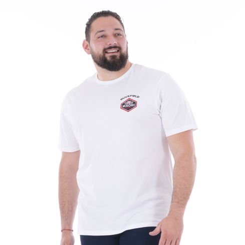 T-Shirt Rugby Manches Courtes Blanc Maori - Ruckfield