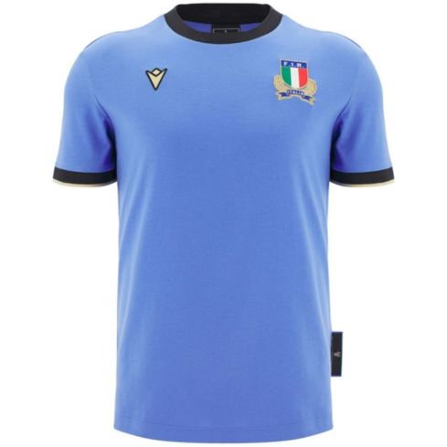 T-shirt Rugby Supporter Italie 2025/2026 Bleu/Noir - Macron